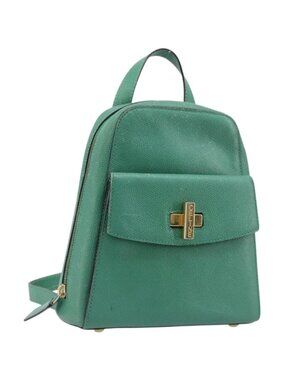 CELINE Backpack Leather Green Gold